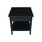 International Concepts Rectangle Spencer End Table, 24 W, 24 in L, 25 in H, Wood, Black OT46-8E - alternate 2